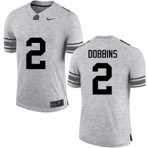 NCAA Ohio State Buckeyes Men's #2 J.K. Dobbins Gray Nike Football College Jersey XTA0245HJ